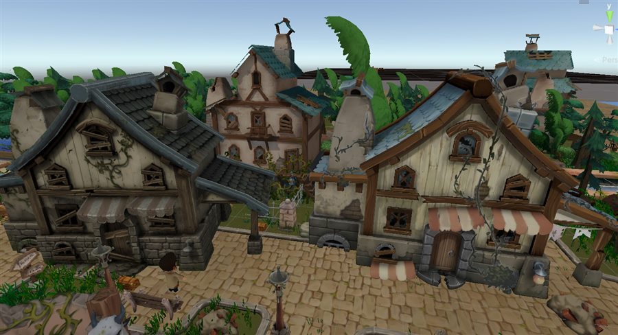 the town, in engine